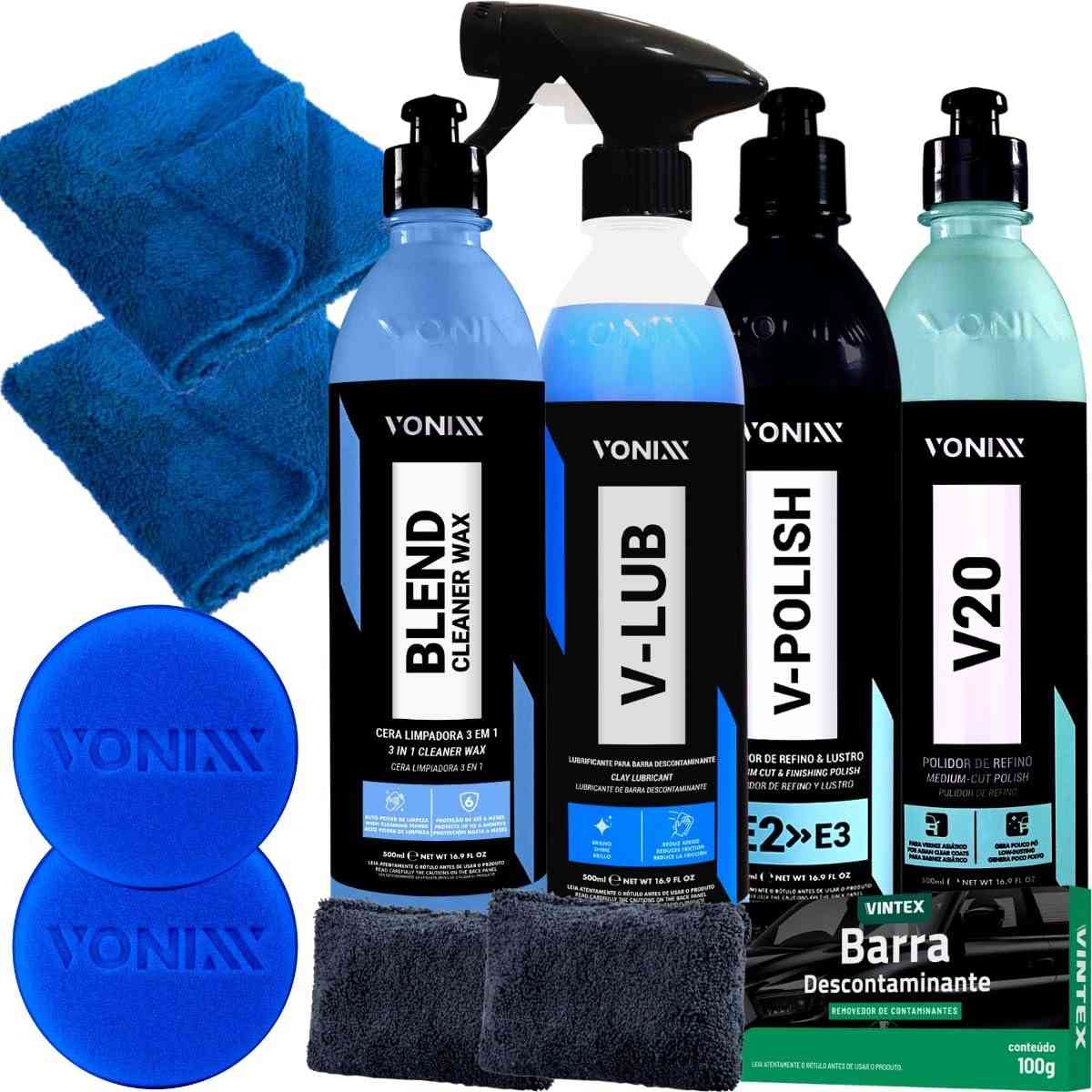 Kit Polimento Automotivo Vonixx - Complete seu Cuidado Automotivo com Produtos Profissionais