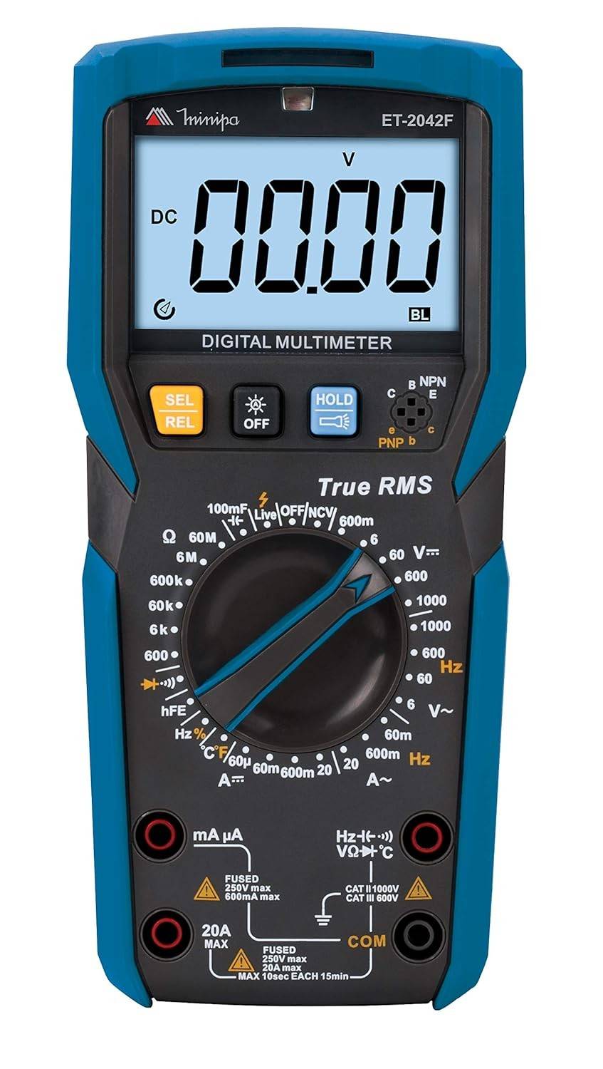 Multímetro Digital Minipa ET-2042F CAT III 600V: Precisão e Segurança para seus Projetos