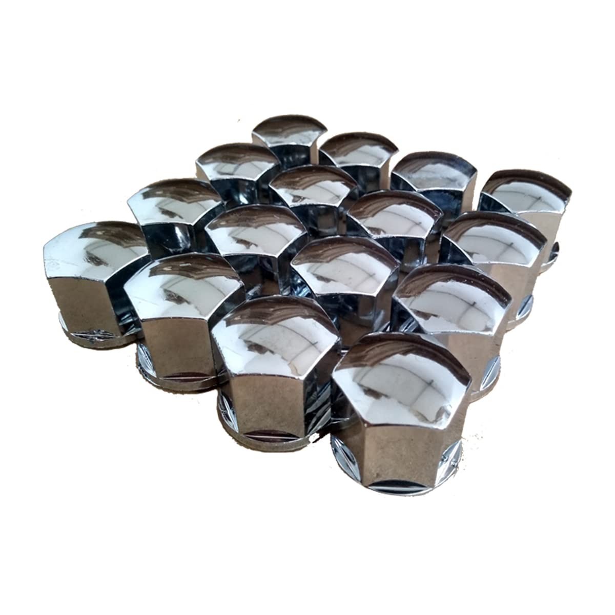 Kit 16 Capas Cromadas para Parafusos de Roda Sextavado 17mm: Elegância e Proteção Premium