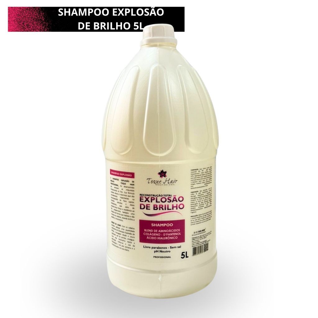 Shampoo 5L com Aminoácidos: Brilho Explosivo e Cabelos Macios