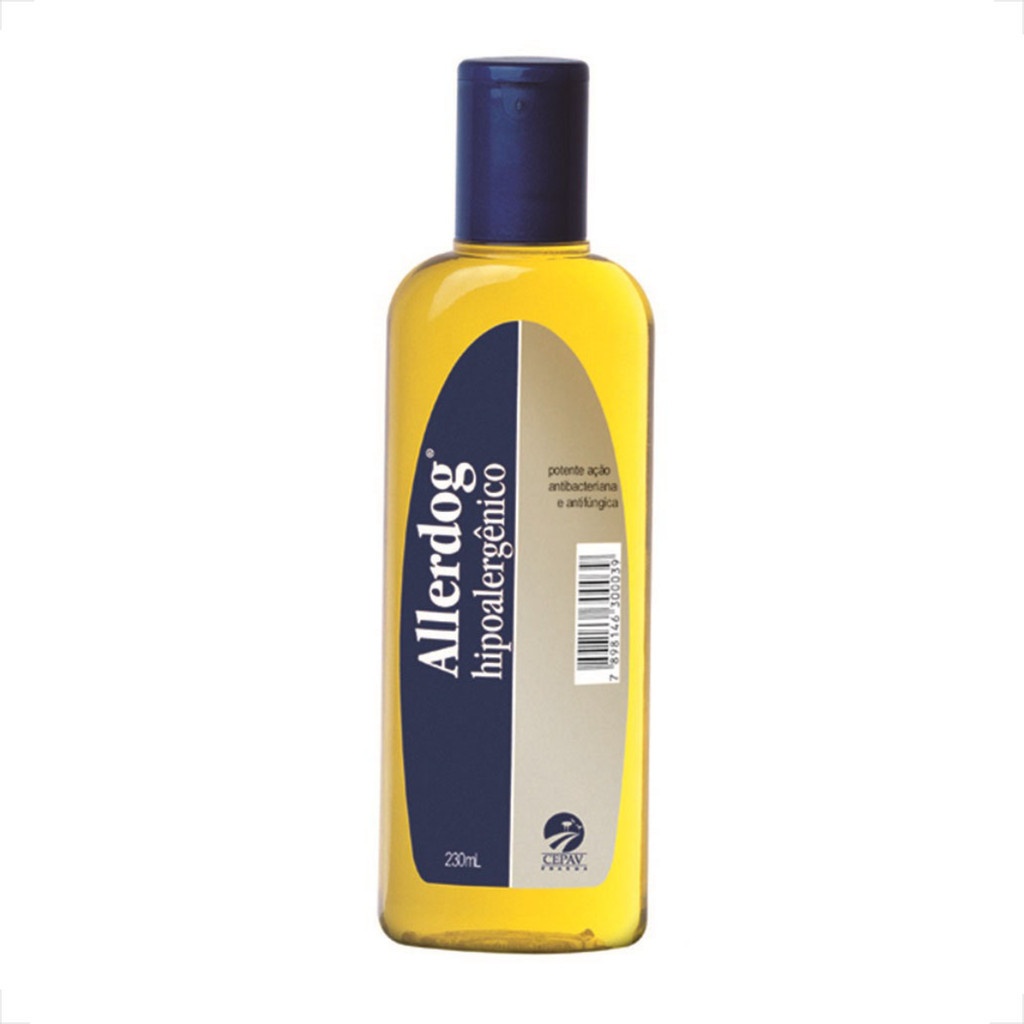 Shampoo Allerdog Hipoalergênico 230ml: Tratamento Profundo para Pele Sensível de Cães e Gatos