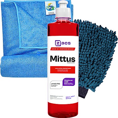 Shampoo Automotivo Mittus Zacs: Limpeza Segura e Brilho!