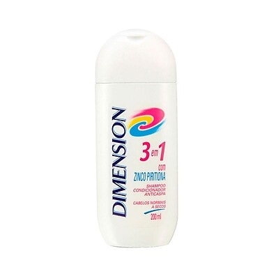 Shampoo Dimension 3 em 1 – Limpeza, Anticaspa e Hidratação em um Só