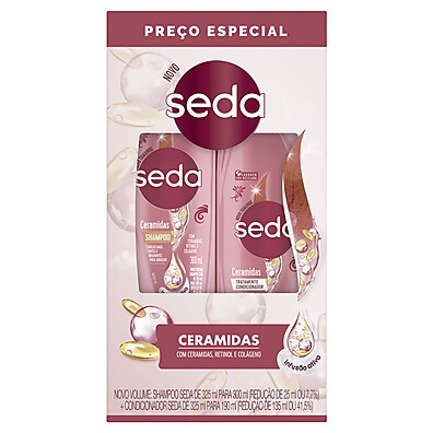 Shampoo e Condicionador Seda Ceramidas – Hidratação Profunda