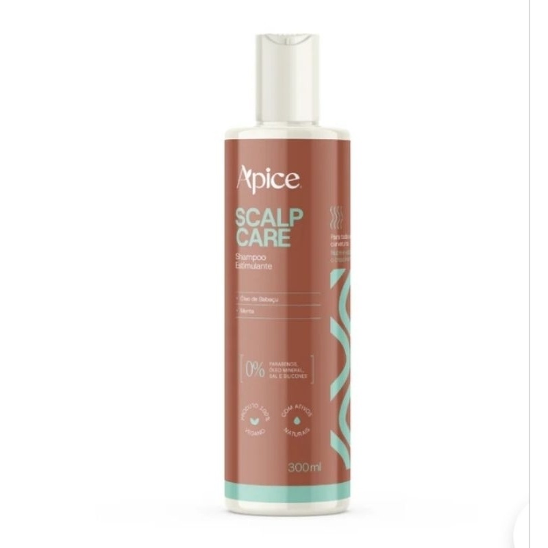 Shampoo Estimulante Scalp Care Apice 300ml: Revitalização para Cabelos Fortes e Frescos