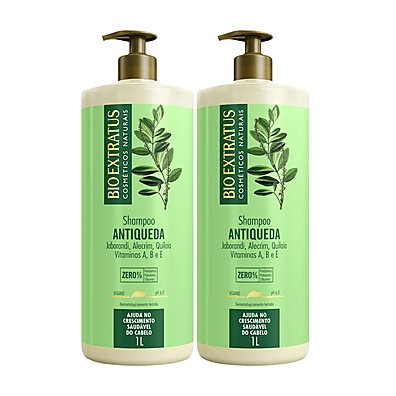 Shampoo Jaborandi Antiqueda 1L: Kit com 2 Unidades