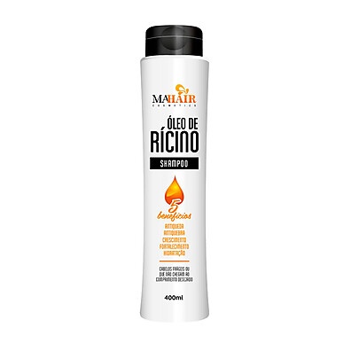 Shampoo Óleo de Rícino Mahair 400ml: Fortaleça Seus Cabelos!