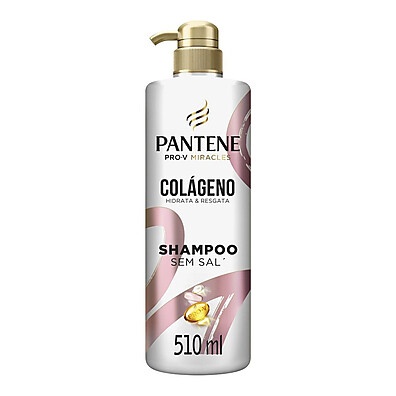 Shampoo Pantene Colágeno 510ml – Hidratação que Resgata os Fios