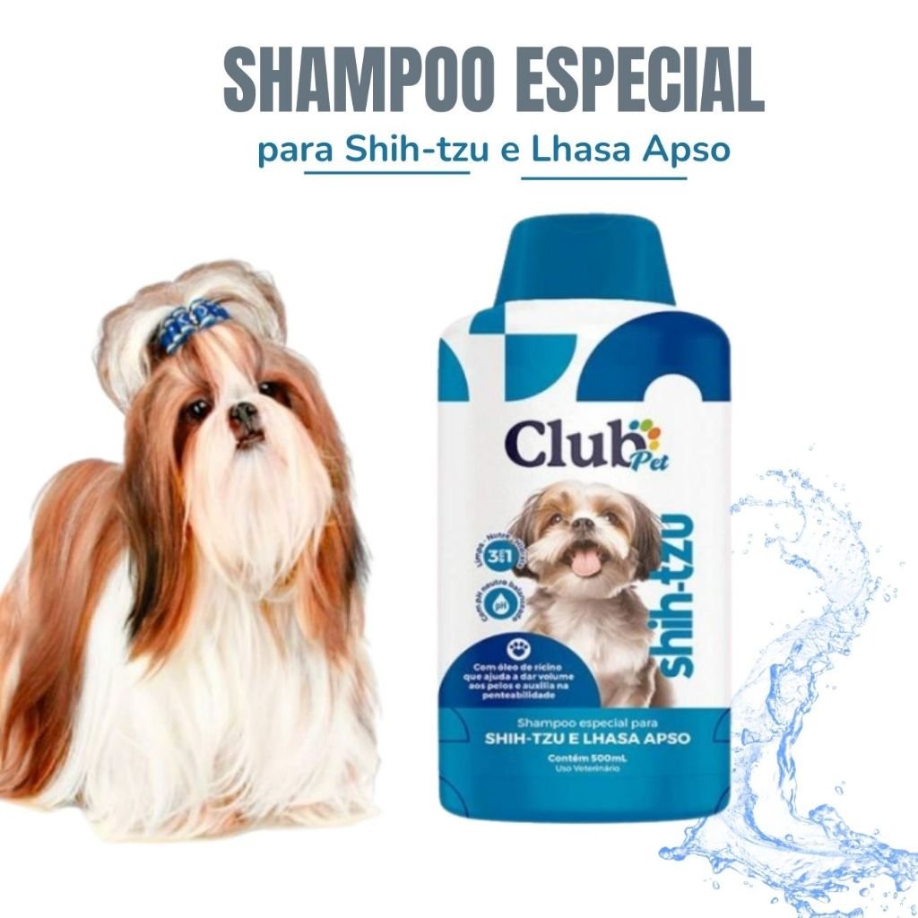 Shampoo para Cães Shih Tzu, Lhasa Apso e Maltese 500ml - Club