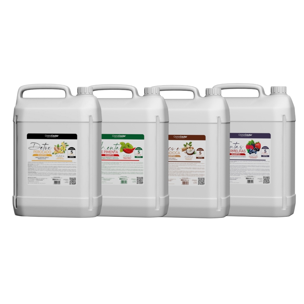 Shampoo Profissional 5L com Extratos Naturais e Mais Rendimento
