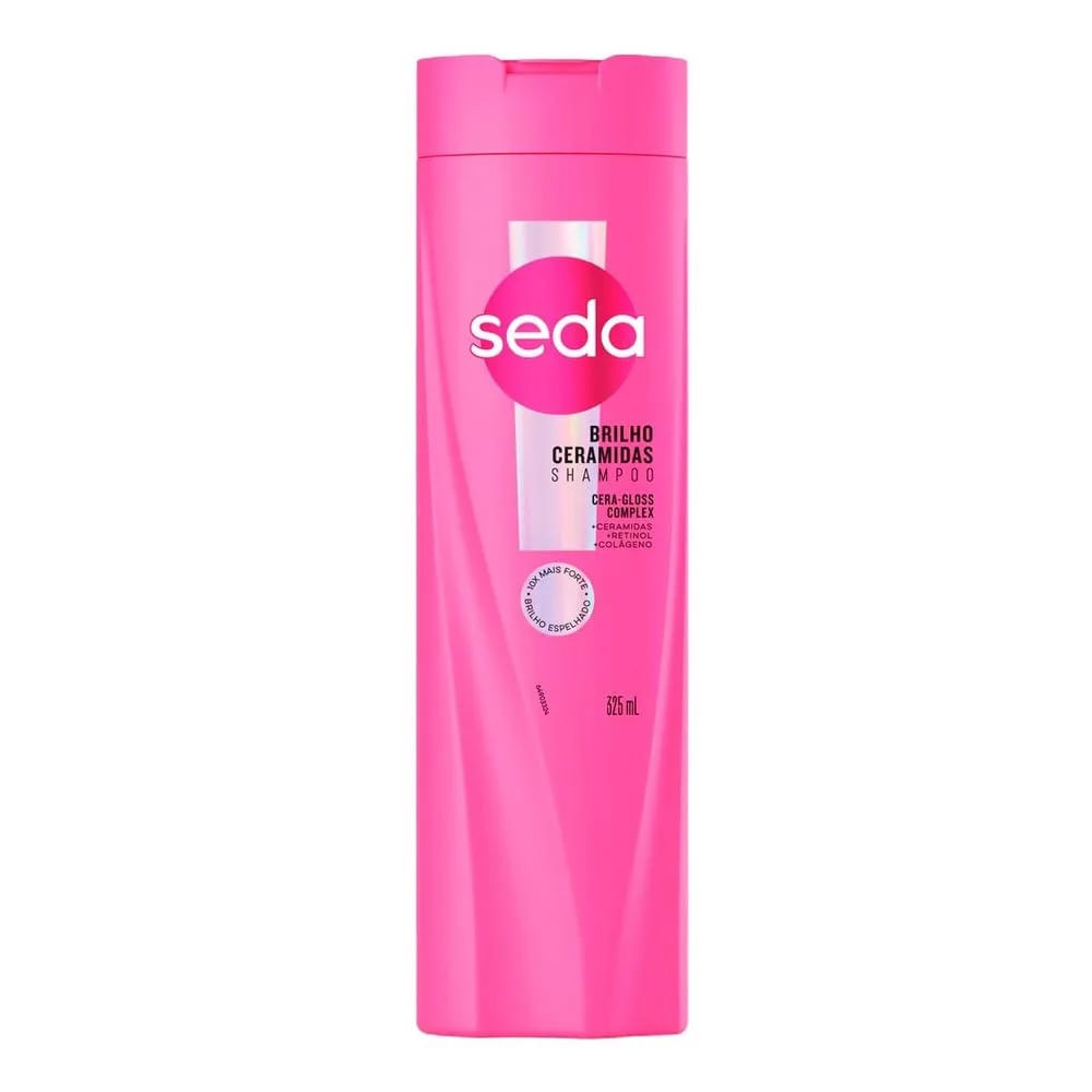 Shampoo Seda Brilho Ceramidas 325ml: Fórmula Poderosa para Cabelos 5x Mais Fortes
