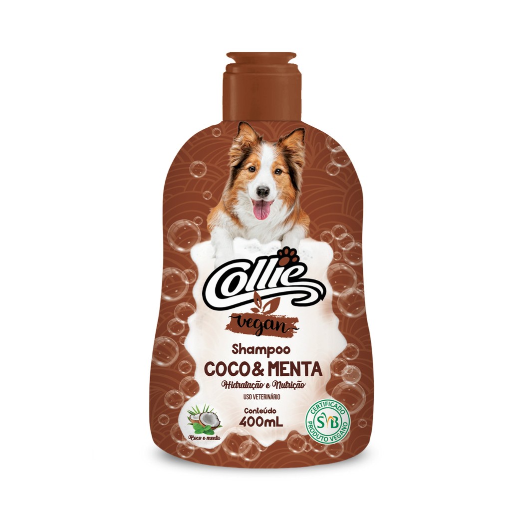 Shampoo Vegano Coco e Menta Collie: Limpeza e Frescor!