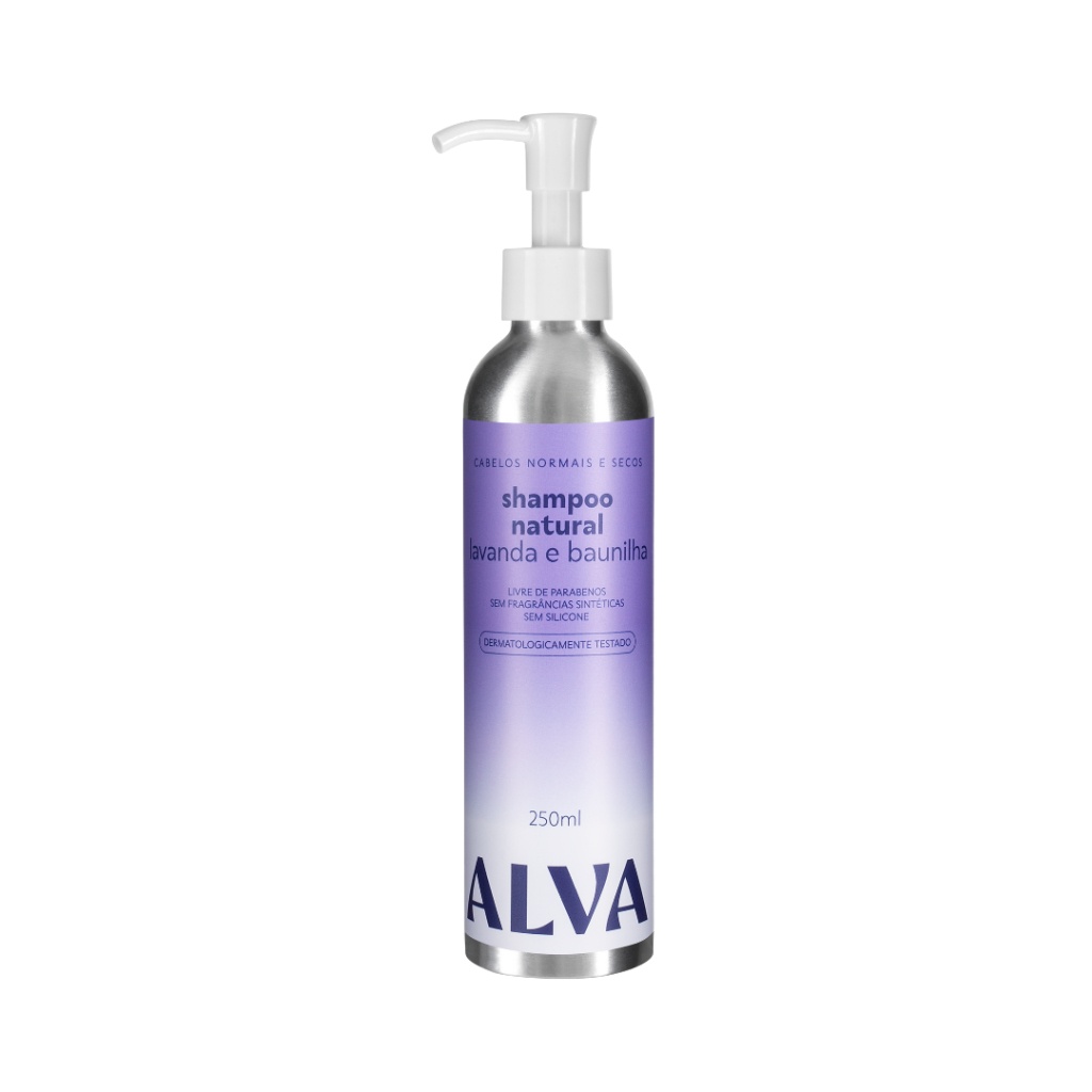 Shampoo Vegano Lavanda & Baunilha Alva: Cabelos Revitalizados