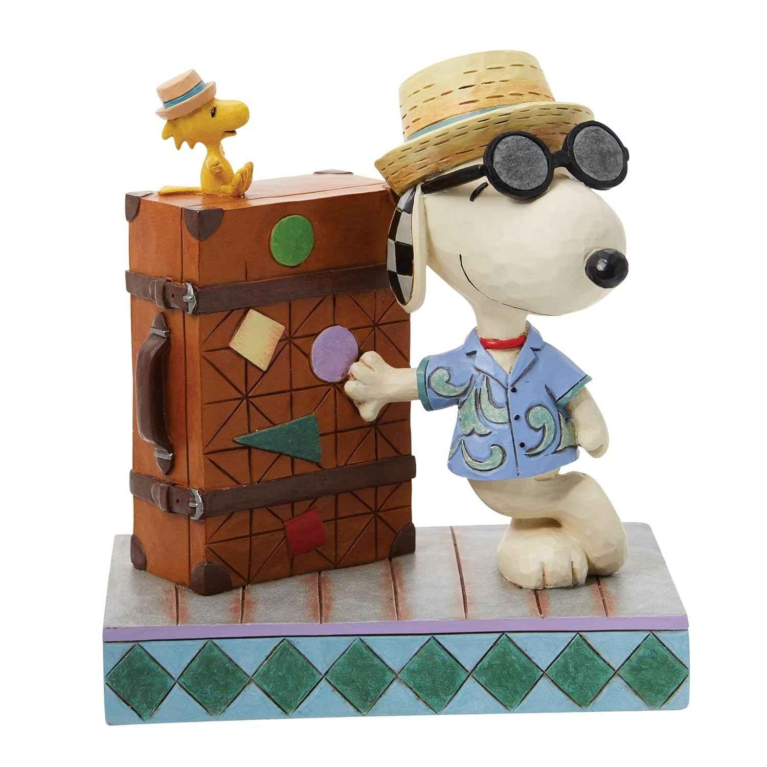 Snoopy e Woodstock em Férias – Estátua Coleção Jim Shore em Resina