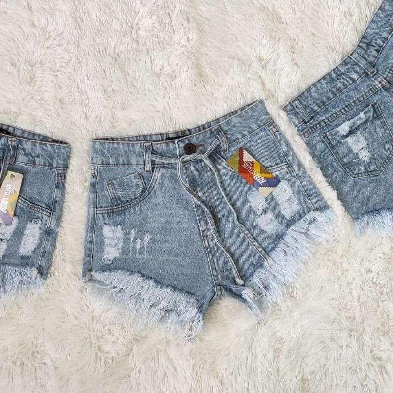 Short Hot Pants Jeans: Estilo e Conforto com Lacinho!