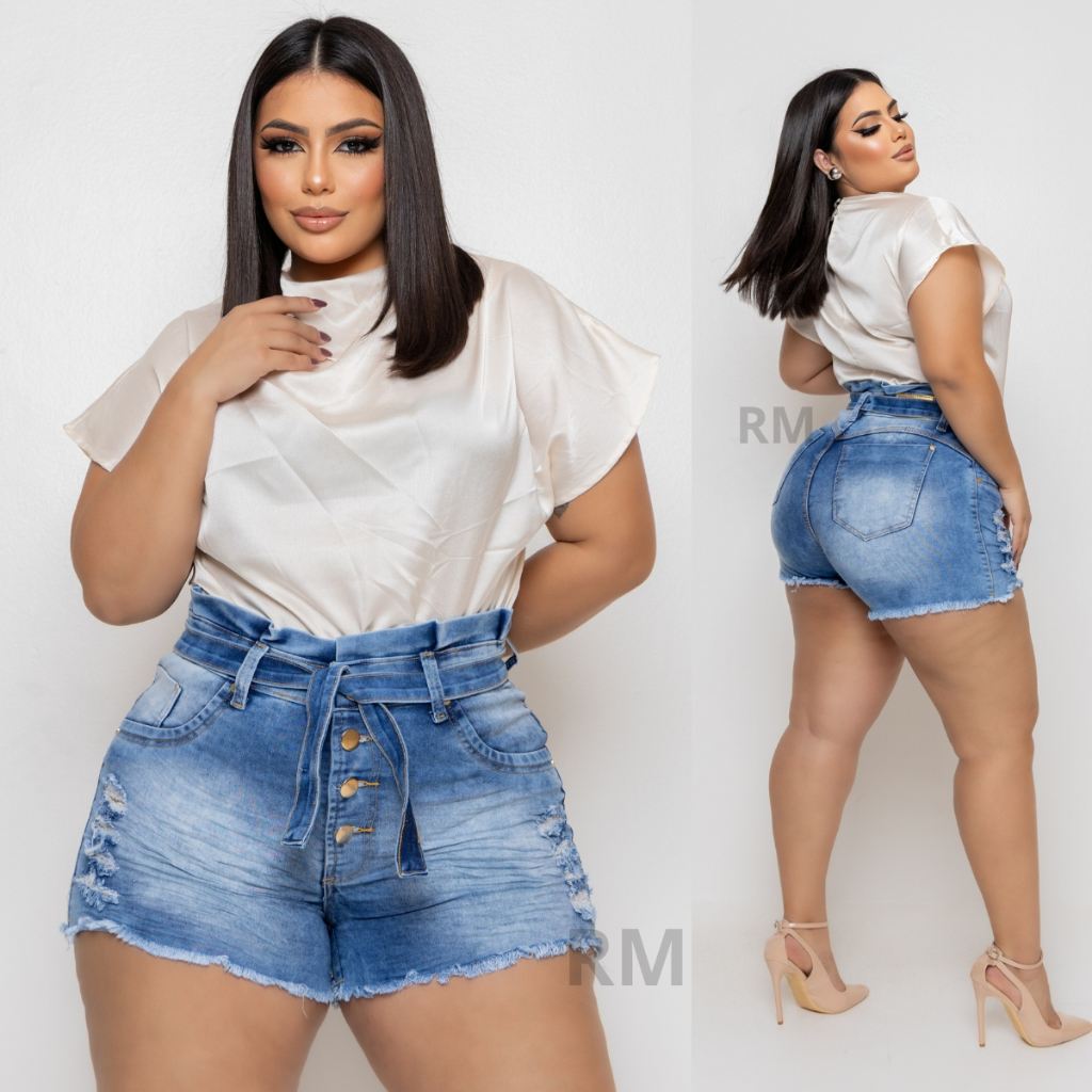 Short Jeans Plus Size: Conforto e Estilo com Lycra!