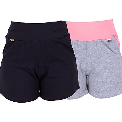 Short Moletom Algodão: Kit 2 Conforto e Estilo!