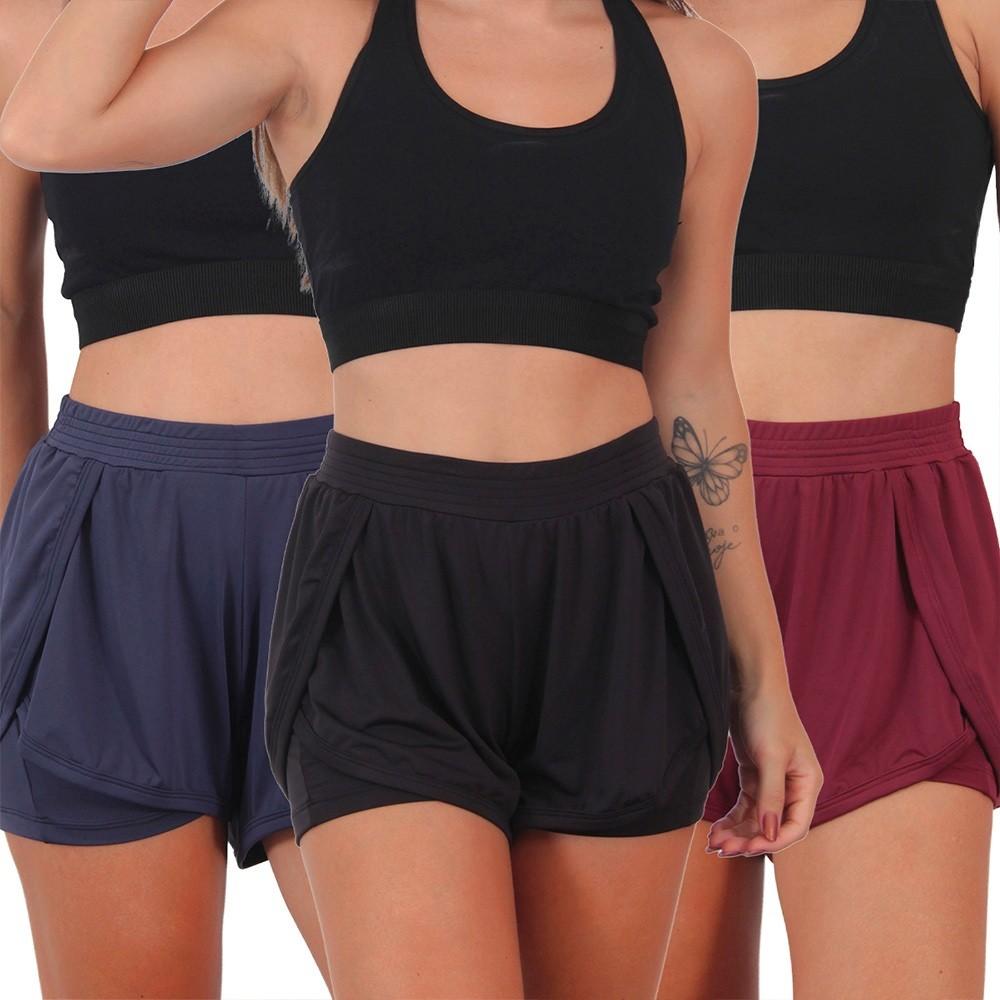 Shorts de Corrida Fluit: Kit 3 com Bolso!
