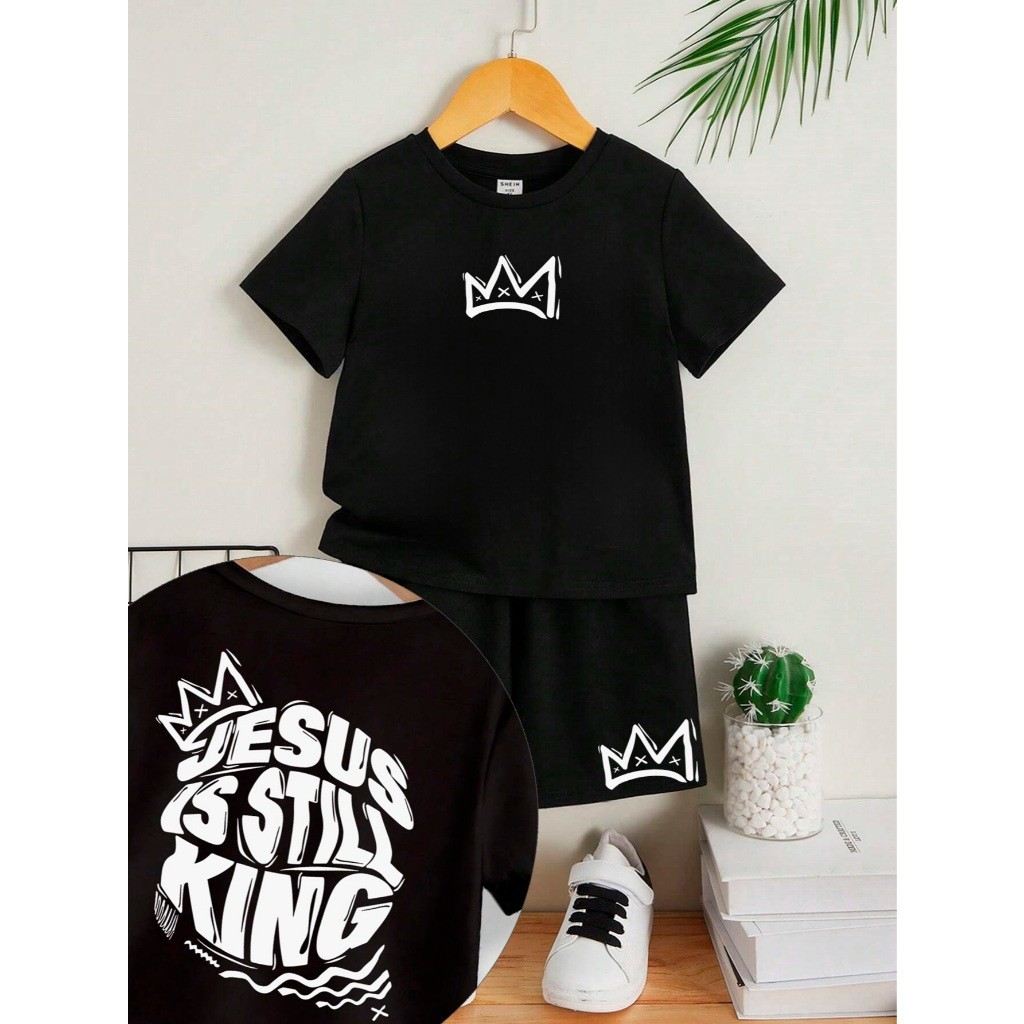 Conjunto Infantil Unissex 100% Algodão - Camiseta e Shorts