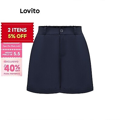Shorts Elegantes Lovito: Conforto e Estilo!
