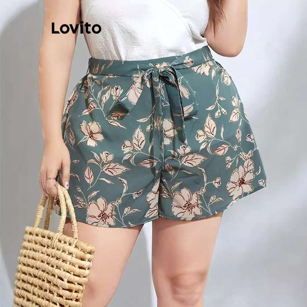Shorts Floral Plus Size Lovito: Conforto e Estilo!