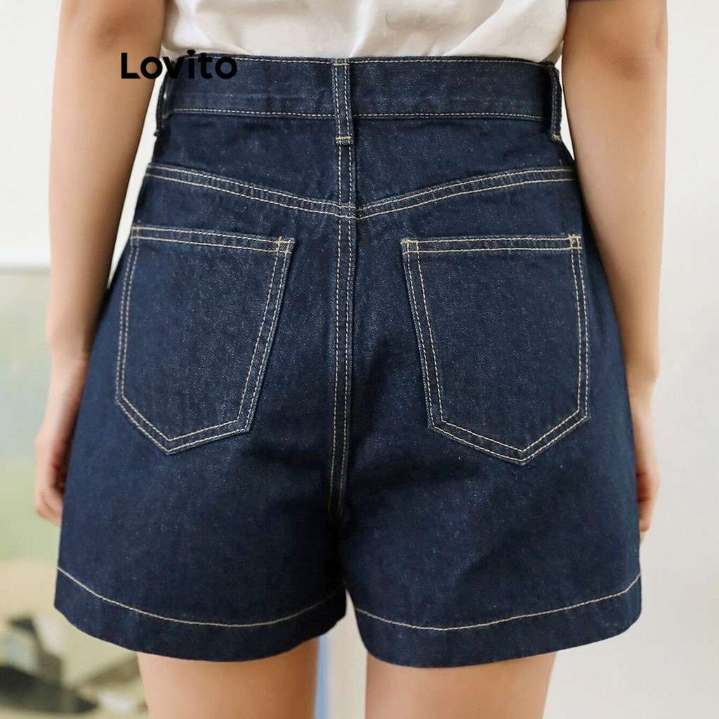 Shorts Jeans Feminino Lovito: Casual e Moderno