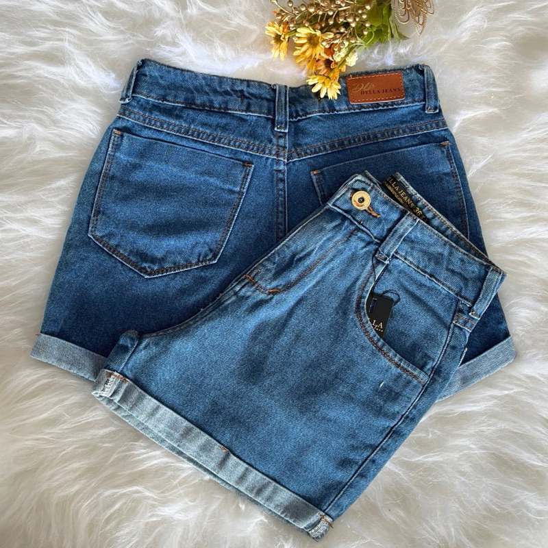 Shorts Jeans Mom: Conforto e Estilo 100% Algodão