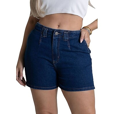 Shorts Jeans Sawary 280015: Estilo e Conforto em Cintura Alta