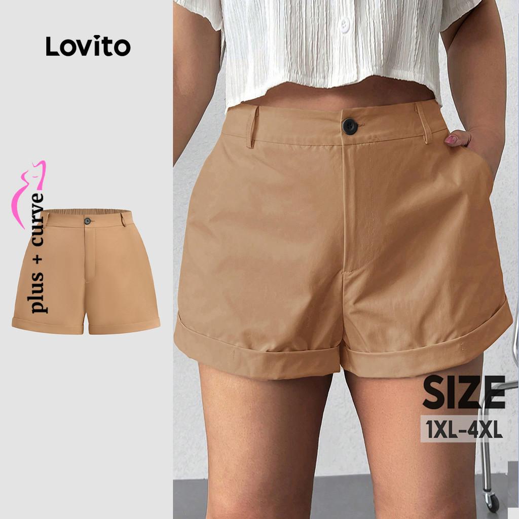 Shorts Lovito Plus Size: Estilo e Conforto para Mulheres