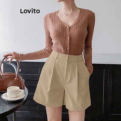 Shorts Plissados Lovito: Elegância e Conforto!