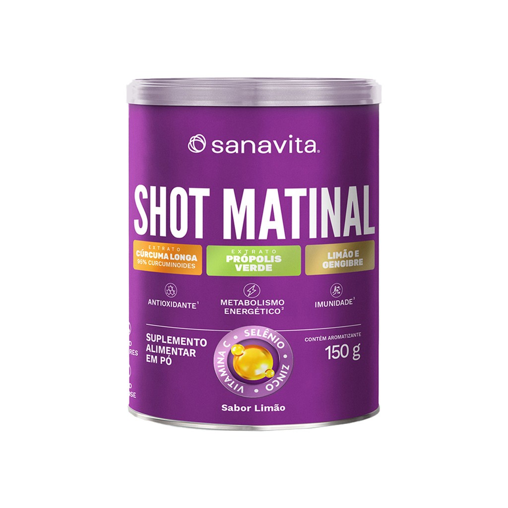 Shot Matinal Sanavita Limão: Energia e Imunidade!