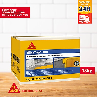 SikaTop®-100 Branco: Impermeabilizante Profissional 18kg
