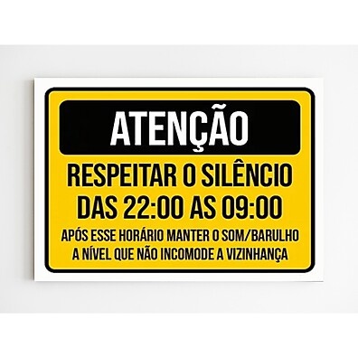 Silêncio, Por Favor! Placa MDF A4 20x29