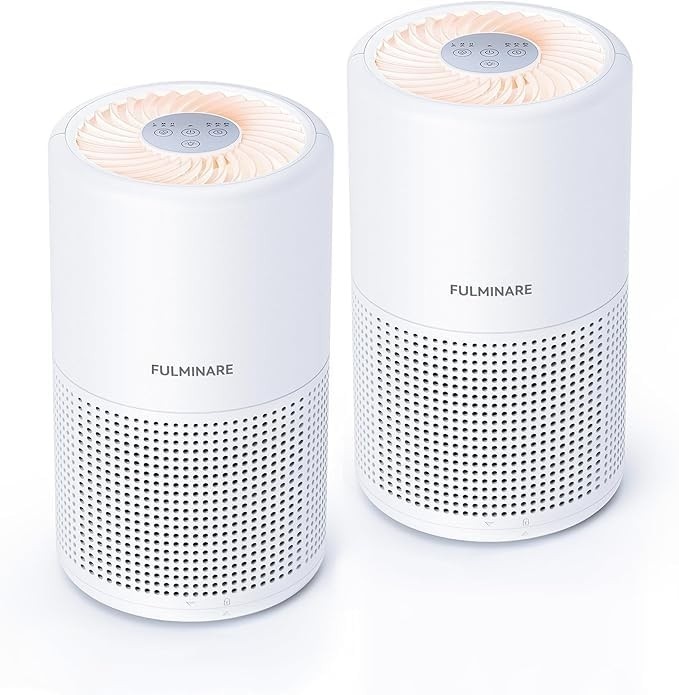 Purificador de Ar HEPA Silencioso com Luz Noturna - Filtro H13 Portátil para Casa e Escritório