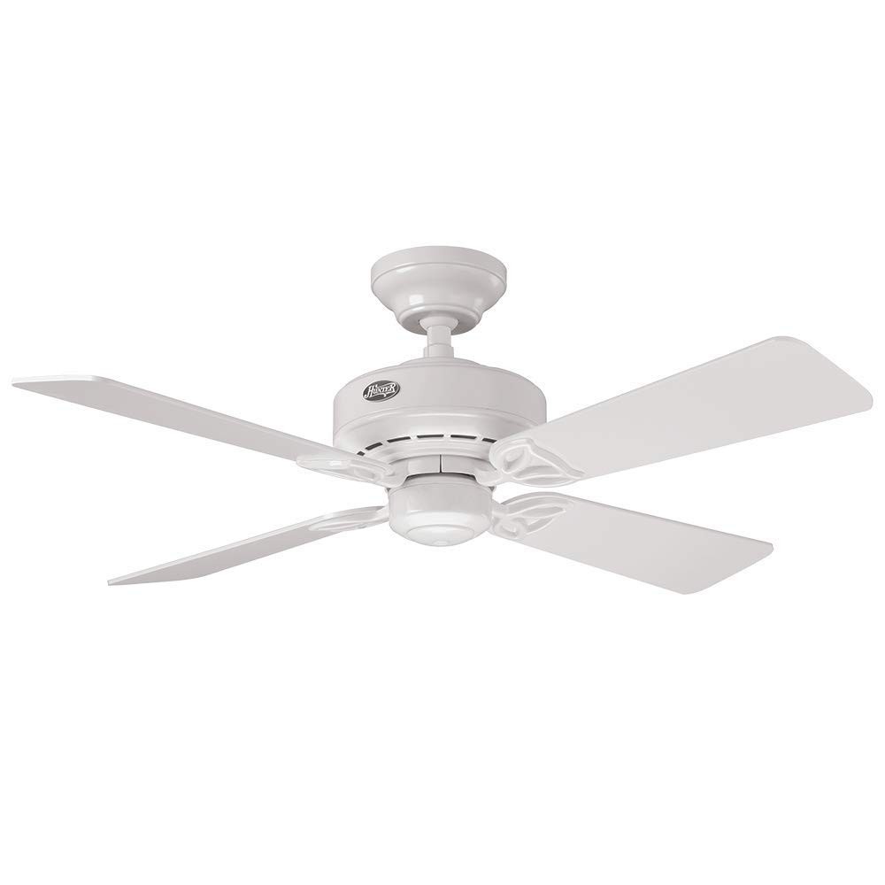 Ventilador de Teto Bayport Branco 4 Pás - Ultra Silencioso com Controle Remoto Hunter Fan