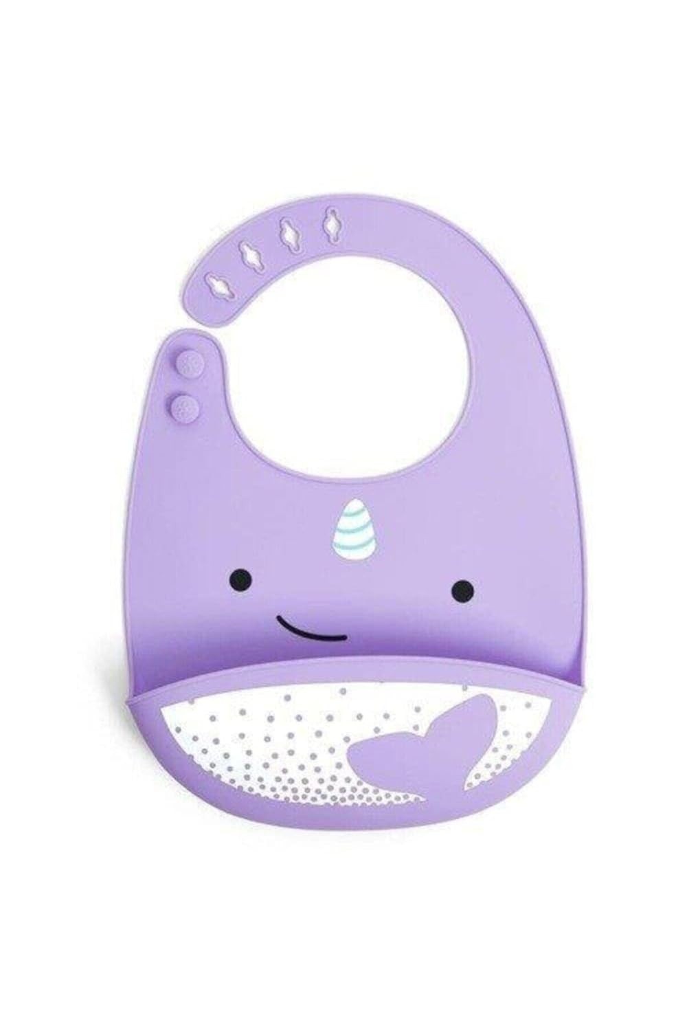 Babador Cata Migalhas de Silicone Zoo Baleia Narval, Skip Hop, Roxo