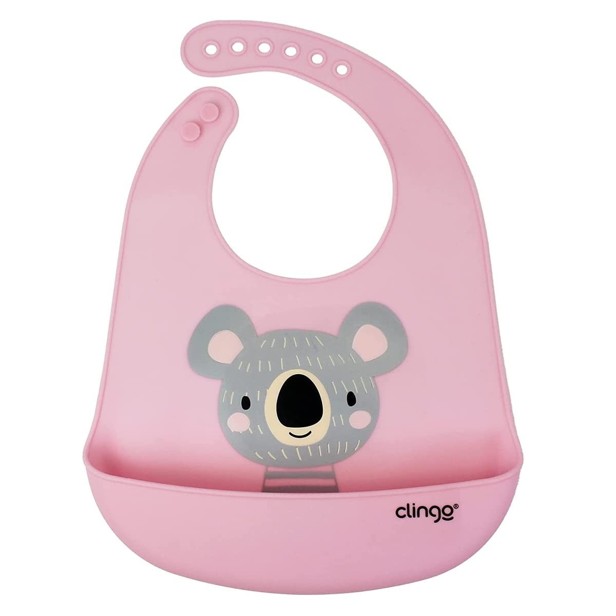 Babador de Silicone com Bolso Coletor Coala - Proteção e Estilo para Bebês