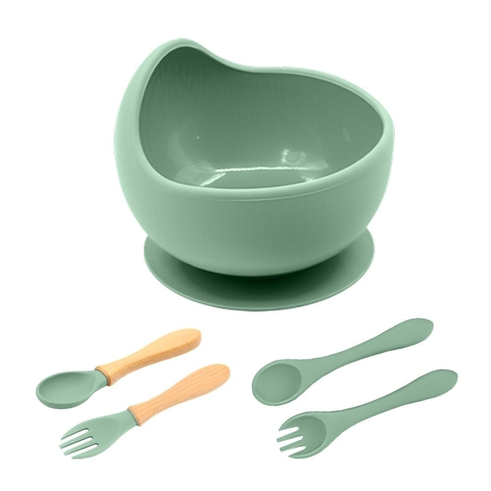 Tigela e Talheres de Silicone Life - Segurança e Conforto nas Refeições do Bebê