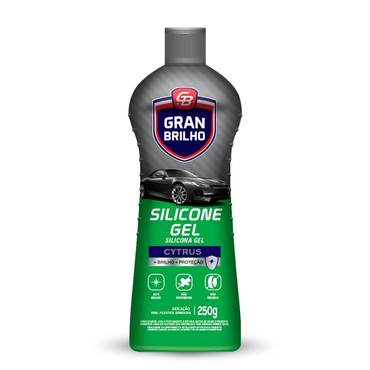 Silicone Automotivo Gel Cytrus Gran Brilho 250g: Revitalize Vinil, Plástico e Borracha com Brilho Intenso e Proteção Duradoura