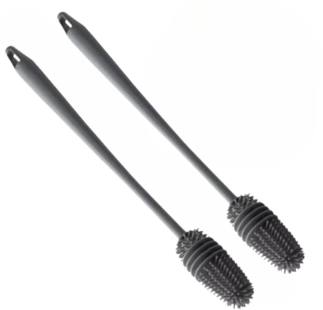 Kit com 2 Escovas de Silicone para Limpeza Profunda de Garrafas, Mamadeiras e Copos