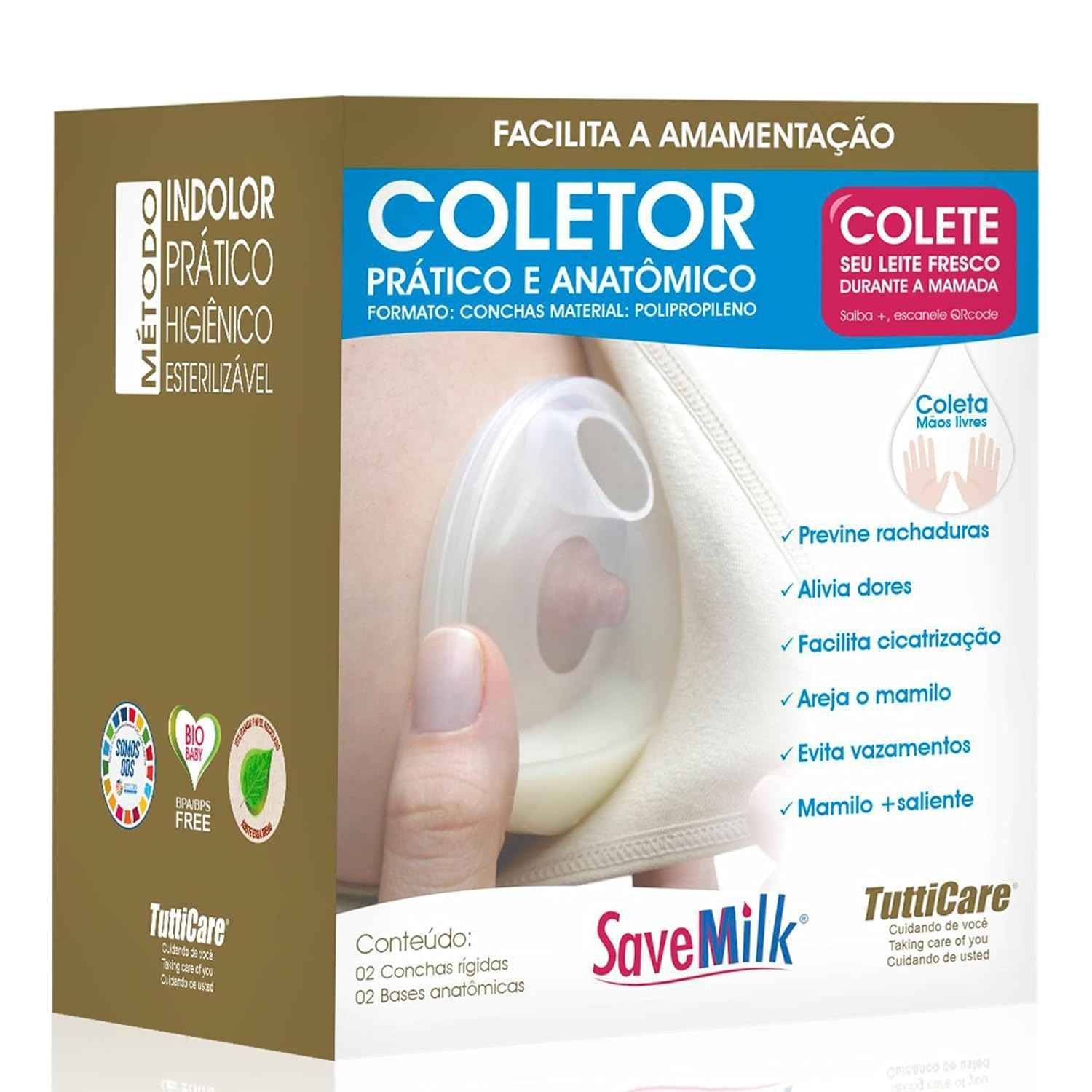 Conchas Coletoras de Leite Materno - Kit com 2 Unidades em Silicone Macio