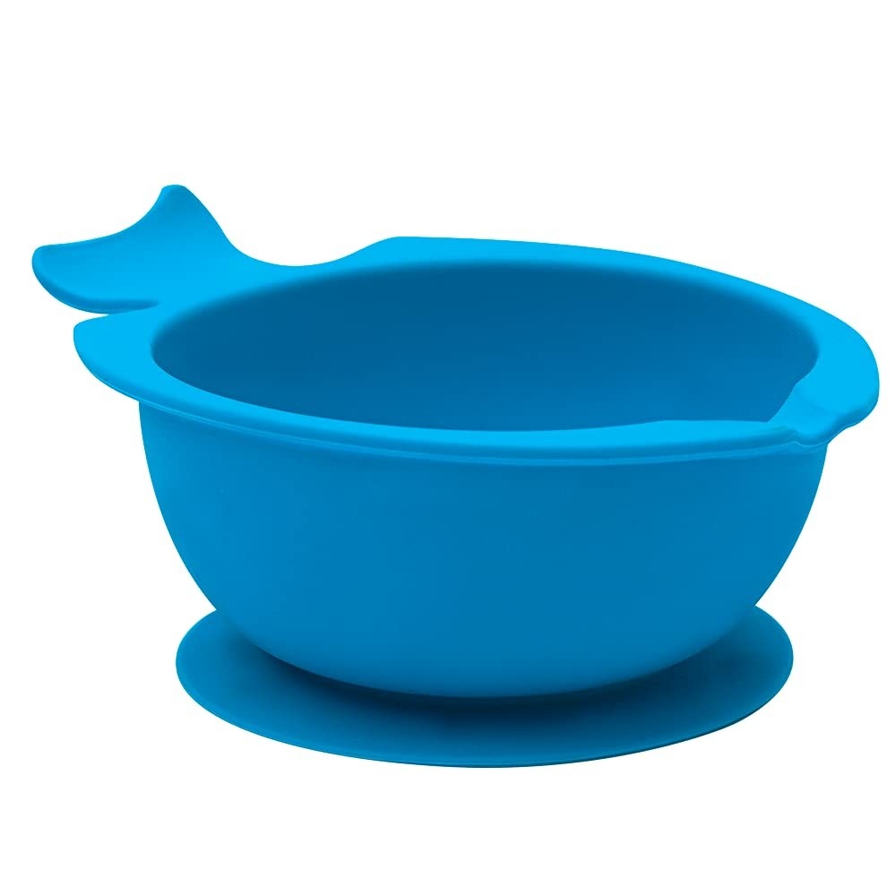 Bowl de Silicone com Ventosa Azul - Seguro, Prático e Ideal para Bebês
