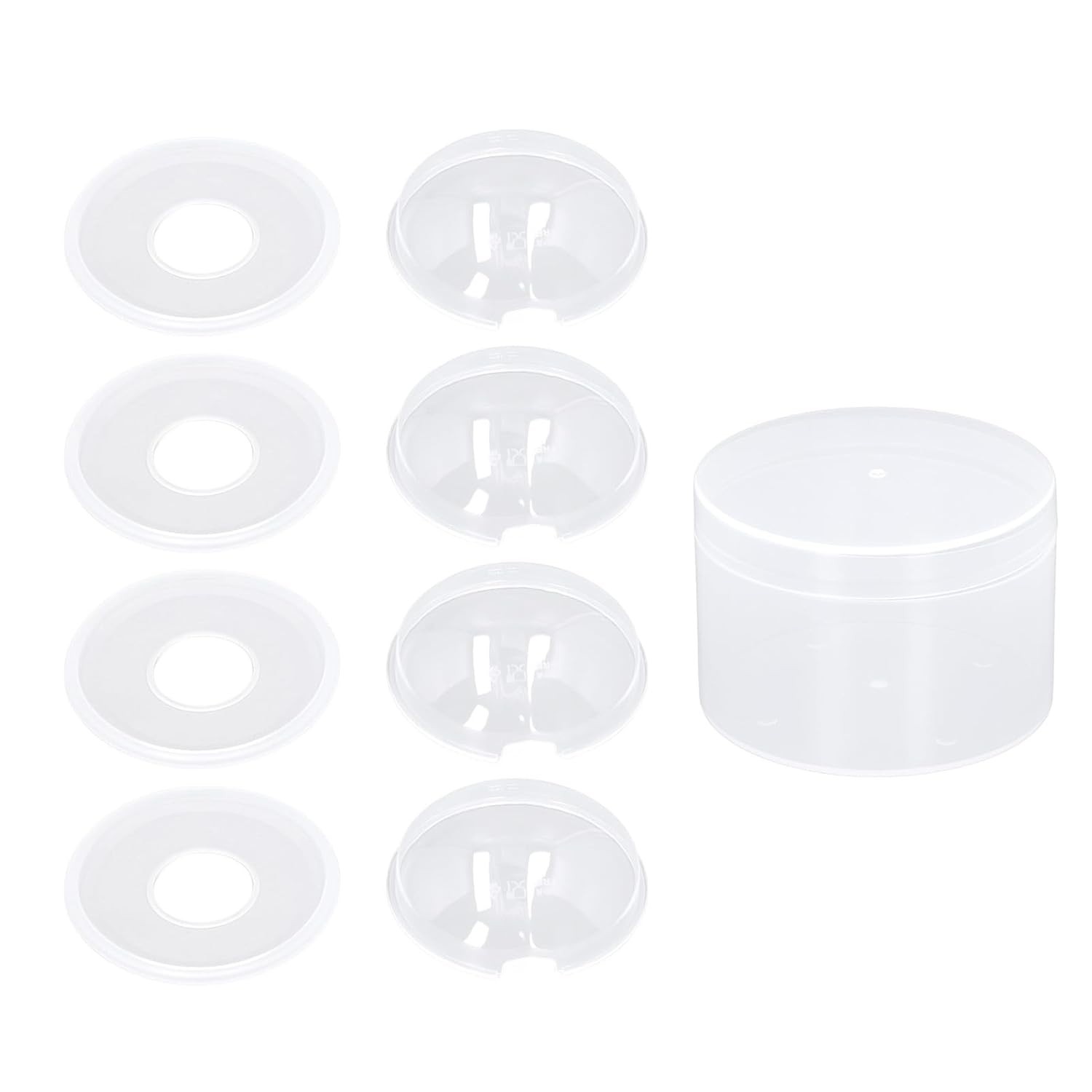 Copo de Amamentação em Silicone - 4 Unidades com Tampa | Coleta Automática e Antivazamento para Mães Modernas