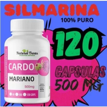 Silimarina 120 Cápsulas: Puro Cardo Mariano Original