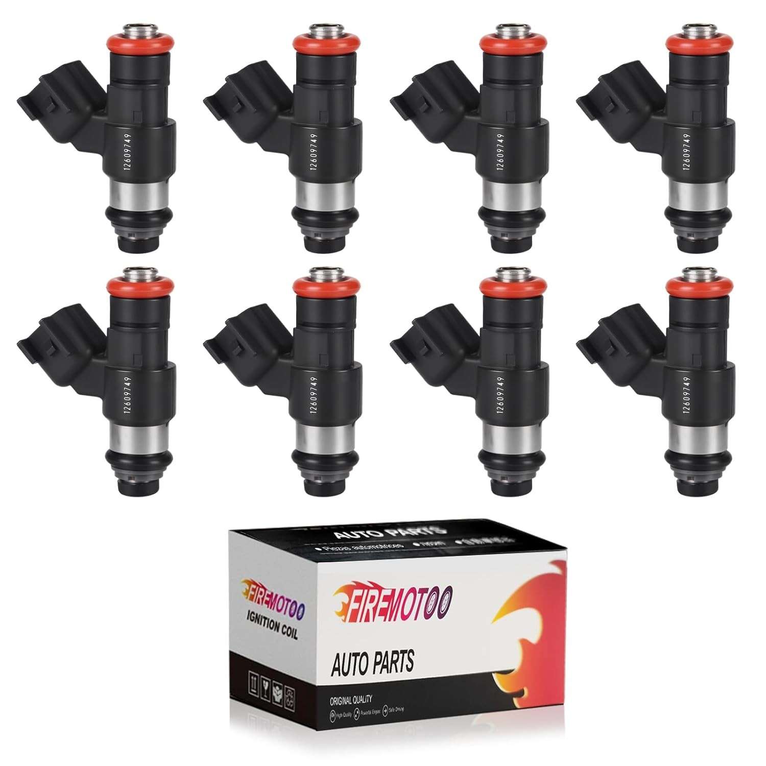 Kit 8 Injetores Combustível 12 Furos para Cadillac Escalade, Chevy Tahoe Silverado, GMC Sierra Yukon