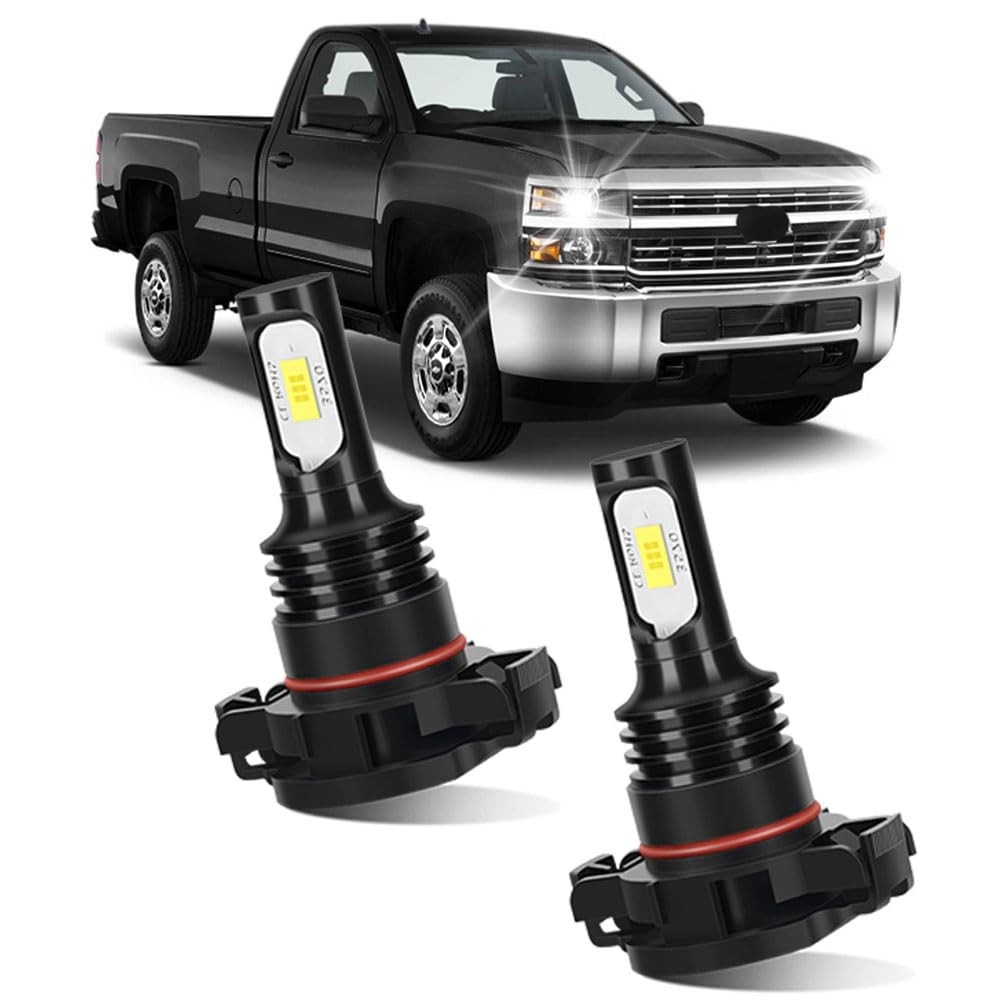 Lâmpadas de Neblina LED para Chevrolet Silverado 2500/3500HD (2008-2021) - Brilho 8000%, Plug and Play
