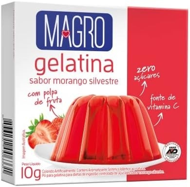 Lowcucar Gelatina Magro Com Sucralose Morango Silvestre