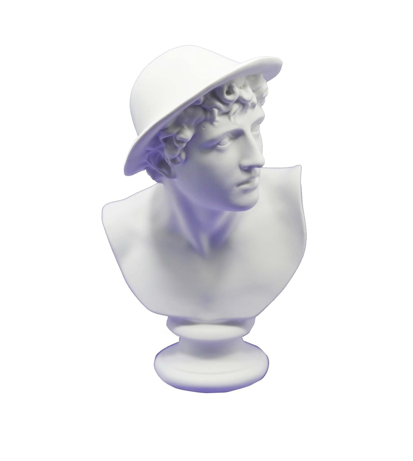 Estatueta Réplica de Mercúrio em Resina Branca - 15cm | Decoração Mítica e Simbólica