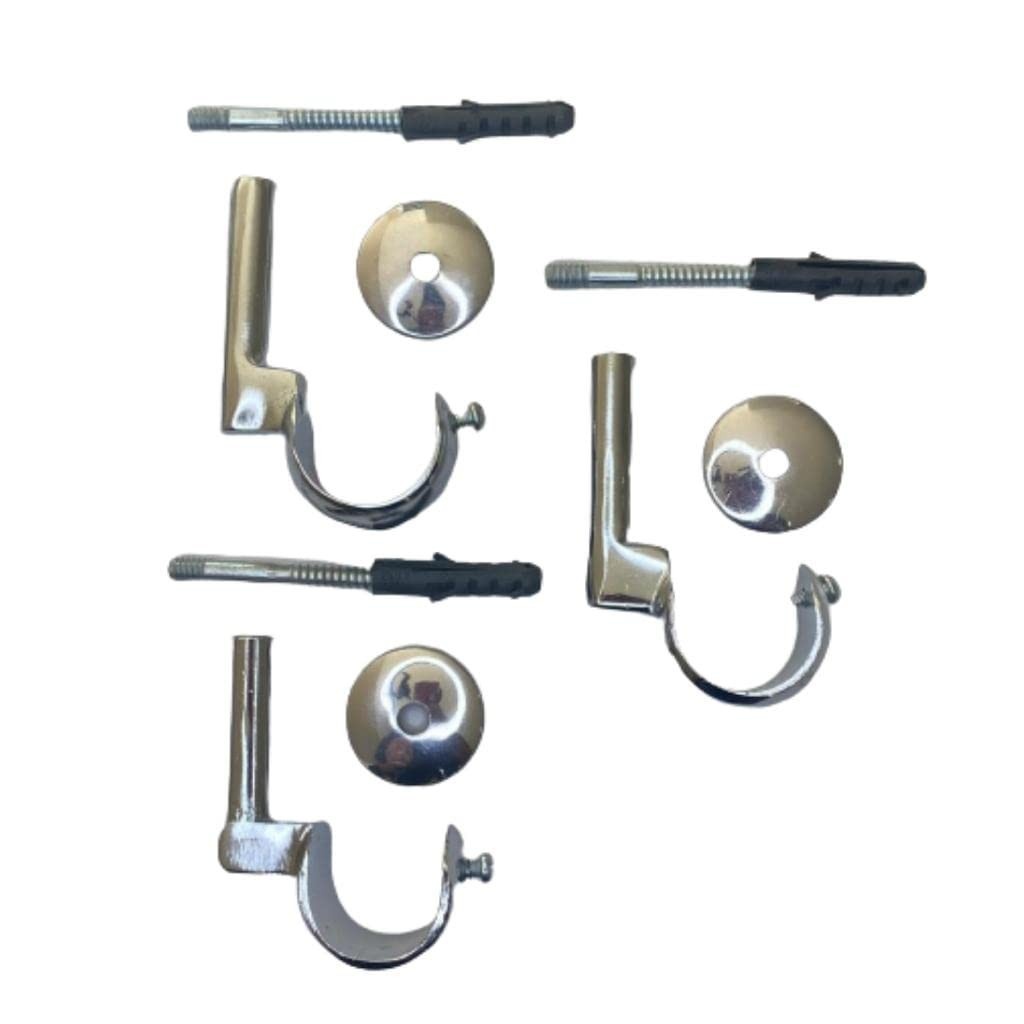 Kit 3 Suportes Simples Cromados 19mm para Teto: Organização e Estilo