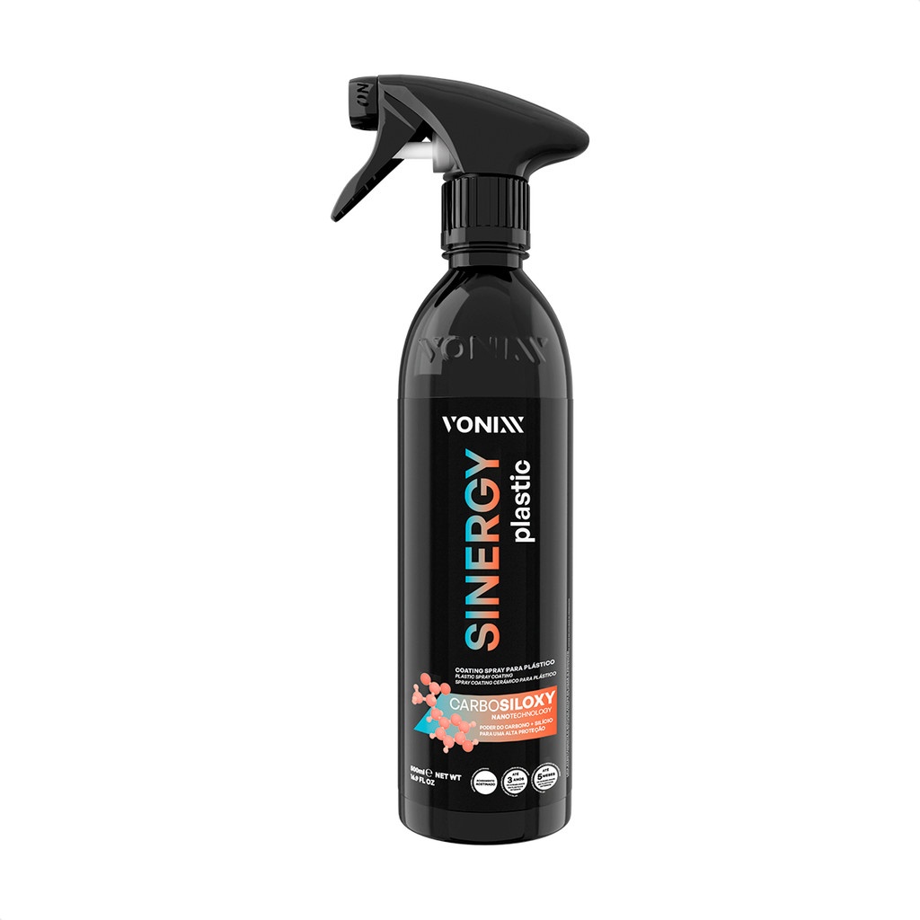Sinergy Plastic Spray Coating 500ml: Proteção Avançada para Plásticos do Carro